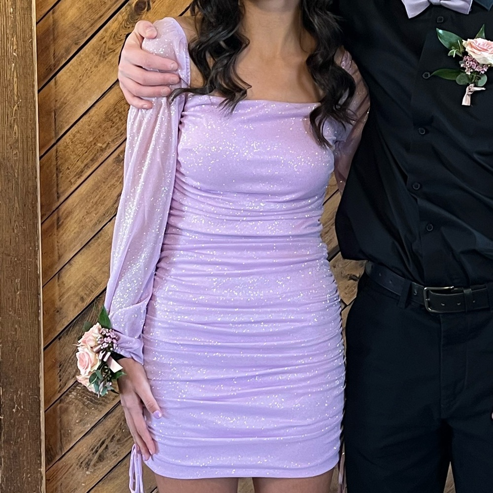 Jum Apparel Lilac Glitter Dress